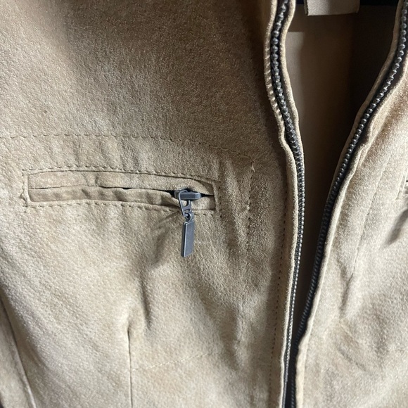 Tan Suede Zip-Up Jacket Women’s small  Stylish Everyday Layer Ruff Hewn - Picture 4 of 9